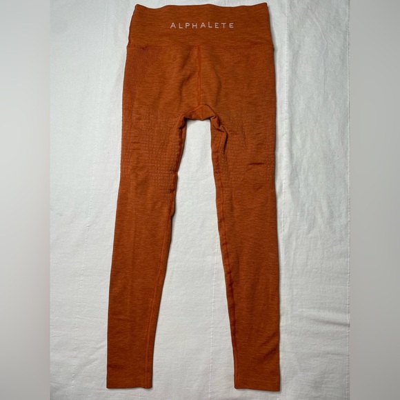 Alphalete Pants - Alphalete Orange High Waisted Leggings